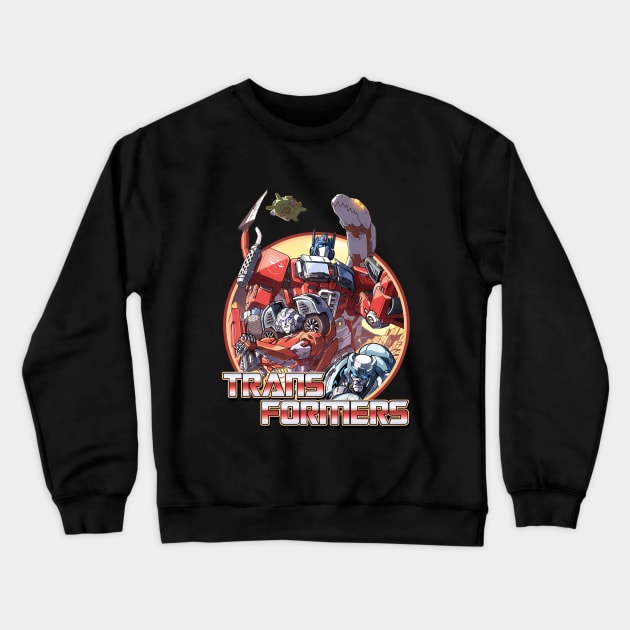 Transformers Autobots Deceptions! Crewneck Sweatshirt by Purwoceng